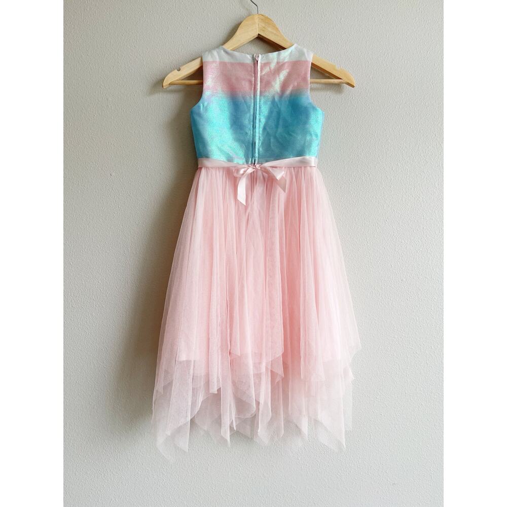 Zunie Iridescent Tulle Special Occasion Maxi Dress Size 6 - Picture 2 of 4